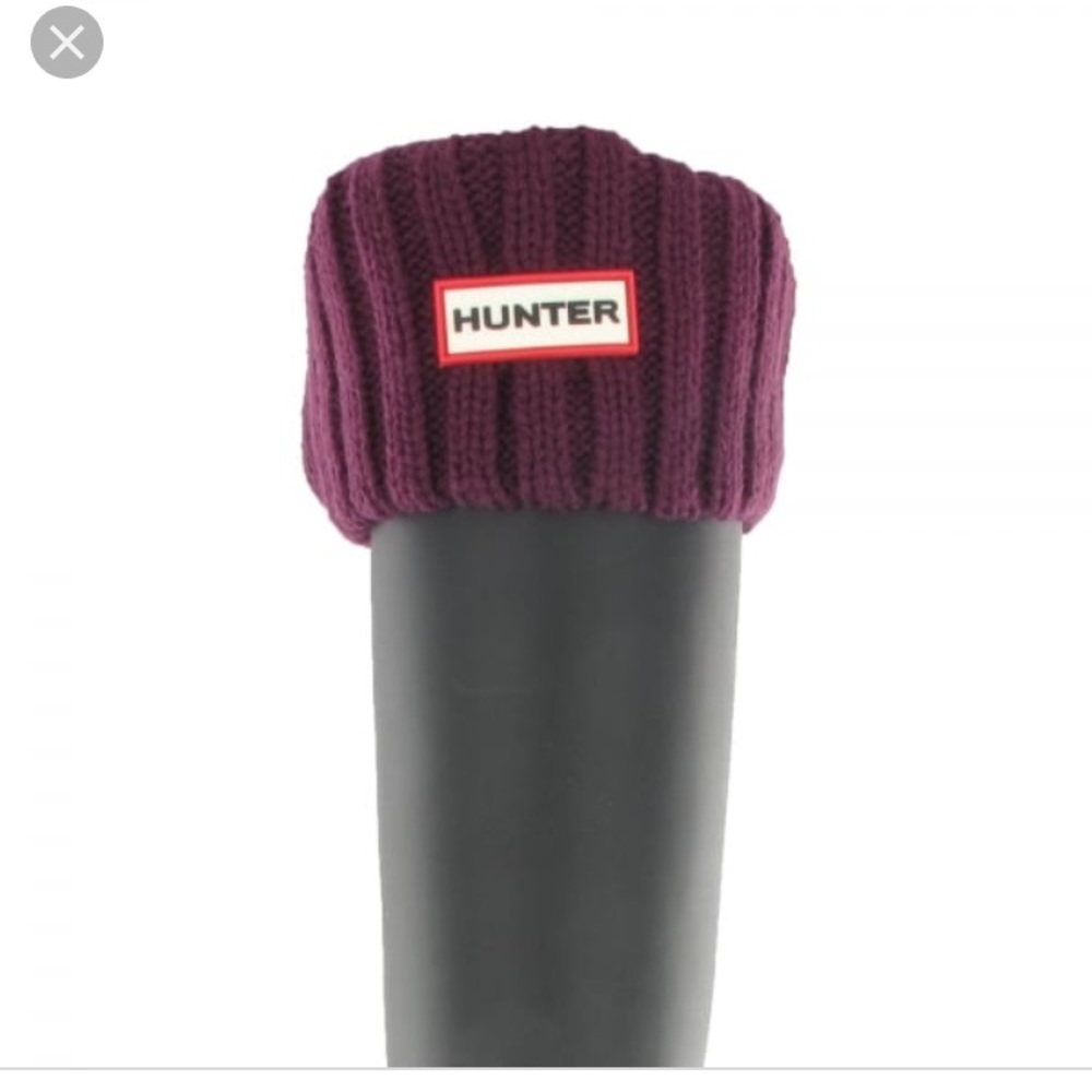 Hunter plum knit talk socks